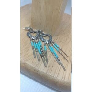 Vintage Sterling Silver Signed Dangling Earrings